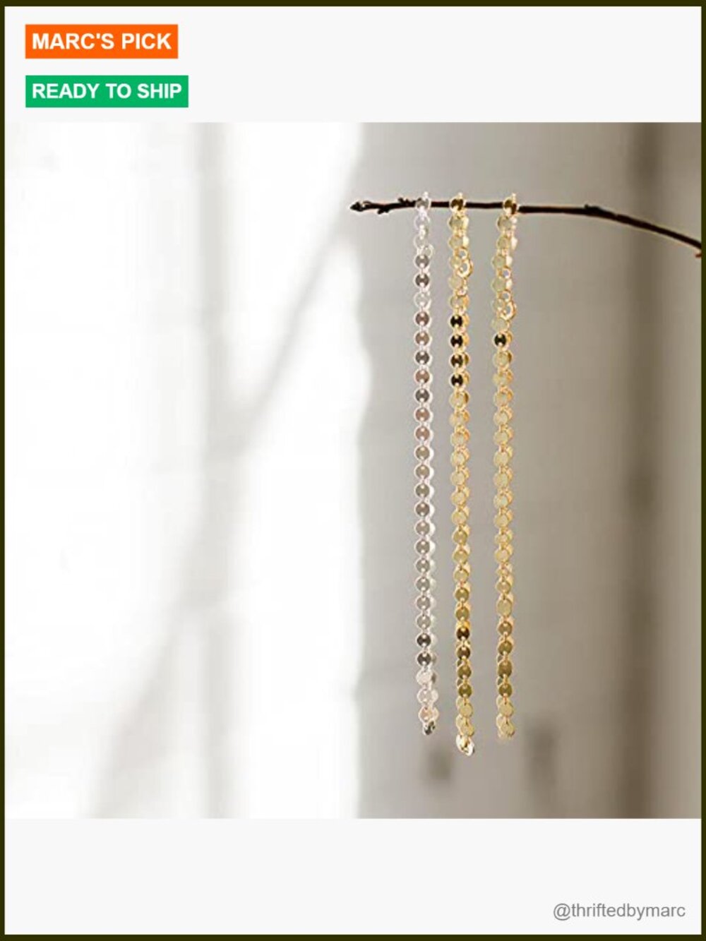 14k Gold Plated Dainty Satellite Choker Necklace for Women - Picture 5 of 6